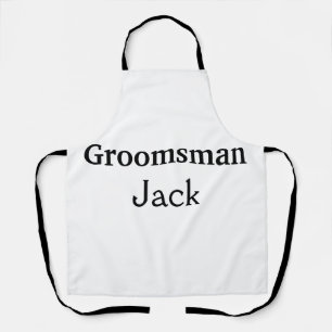 SIMPLE MINIMAL add your name custom groomsman Apron