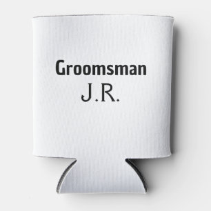 SIMPLE MINIMAL add your name custom groomsman Can Cooler