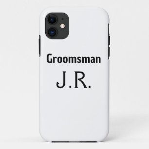 SIMPLE MINIMAL add your name custom groomsman Case-Mate iPhone Case