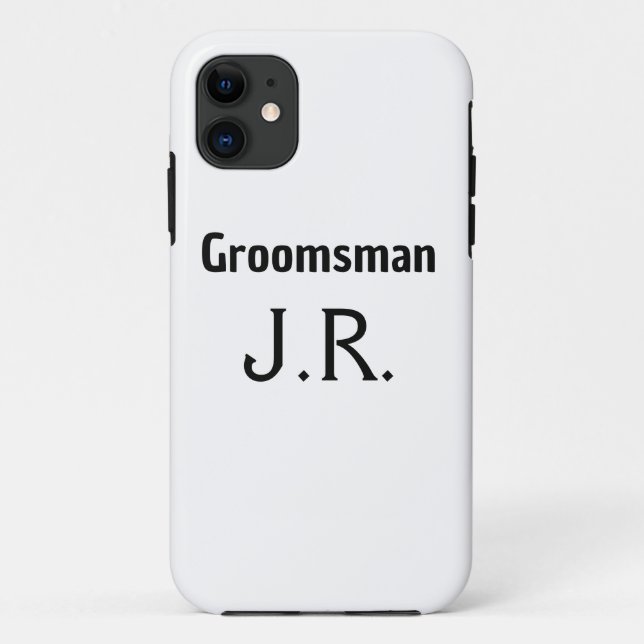 SIMPLE MINIMAL add your name custom groomsman     Case-Mate iPhone Case (Back)