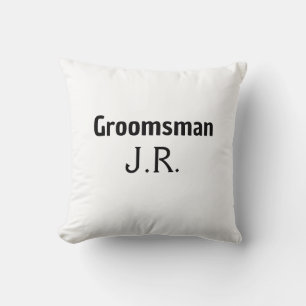SIMPLE MINIMAL add your name custom groomsman     Cushion