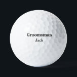 SIMPLE MINIMAL add your name custom groomsman  Golf Balls<br><div class="desc">design</div>