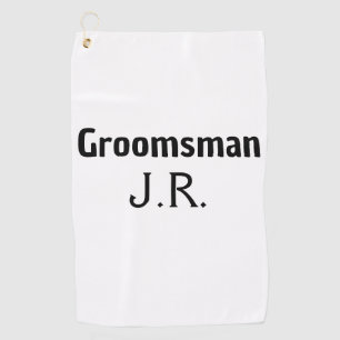 SIMPLE MINIMAL add your name custom groomsman Golf Towel