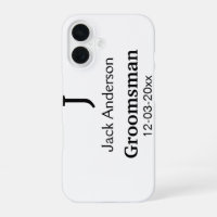 SIMPLE MINIMAL add your name custom groomsman