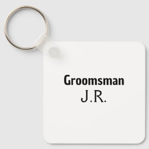 SIMPLE MINIMAL add your name custom groomsman Key Ring