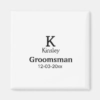 SIMPLE MINIMAL add your name custom groomsman 