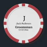 SIMPLE MINIMAL add your name custom groomsman  Poker Chips<br><div class="desc">design</div>