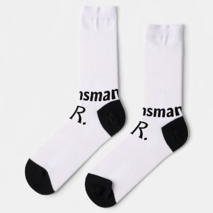 SIMPLE MINIMAL add your name custom groomsman Socks