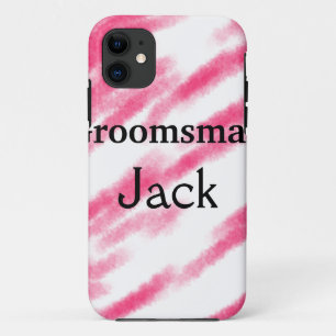 SIMPLE MINIMAL add your name custom groomsman T Case-Mate iPhone Case