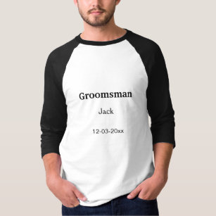 SIMPLE MINIMAL add your name custom groomsman  T-Shirt