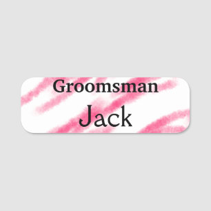 SIMPLE MINIMAL add your name custom groomsman T Tag