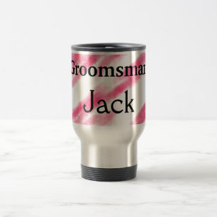 SIMPLE MINIMAL add your name custom groomsman T Travel Mug