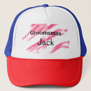 SIMPLE MINIMAL add your name custom groomsman    T Trucker Hat