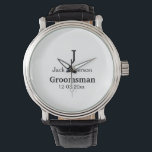 SIMPLE MINIMAL add your name custom groomsman  Watch<br><div class="desc">design</div>