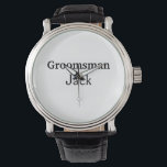 SIMPLE MINIMAL add your name custom groomsman    Watch<br><div class="desc">design</div>