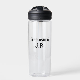 SIMPLE MINIMAL add your name custom groomsman Water Bottle