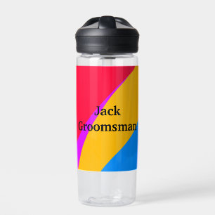 SIMPLE MINIMAL add your name custom groomsman Water Bottle