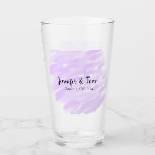 simple minimal add your name custom wedding unity glass