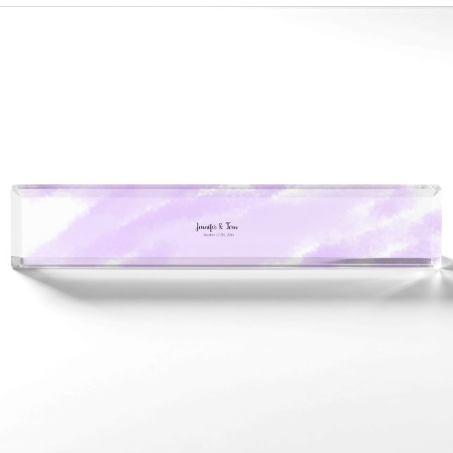 simple minimal add your name custom wedding unity  nameplate (Front)