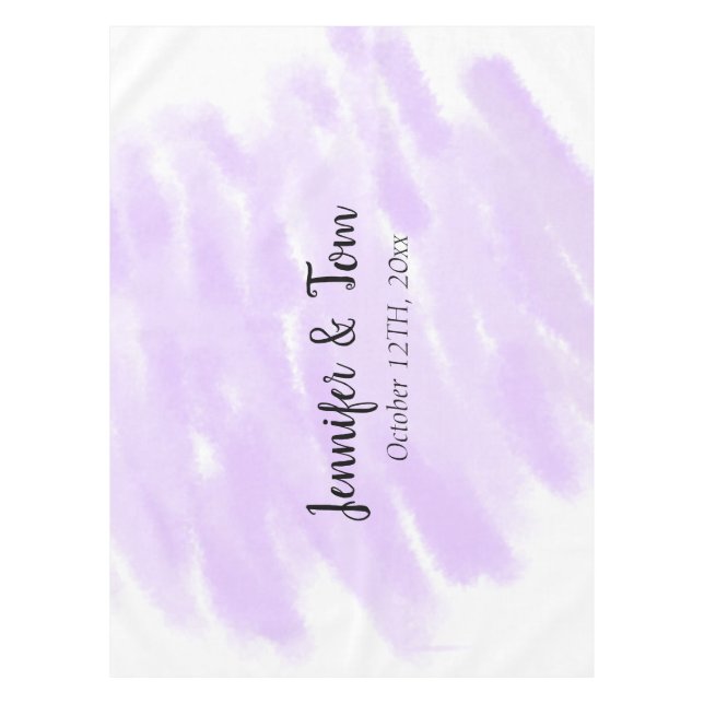 simple minimal add your name custom wedding unity  tablecloth (Front)