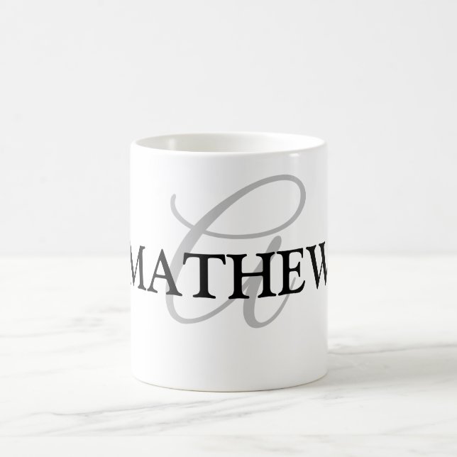 simple minimal add your name MONOGRAM GROOMSMEN    Coffee Mug (Center)