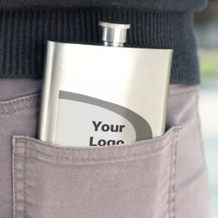 simple minimal add your name MONOGRAM GROOMSMEN Fl Hip Flask