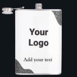 simple minimal add your name MONOGRAM GROOMSMEN Fl Hip Flask<br><div class="desc">design</div>