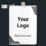 simple minimal add your name MONOGRAM GROOMSMEN Fl Hip Flask<br><div class="desc">design</div>