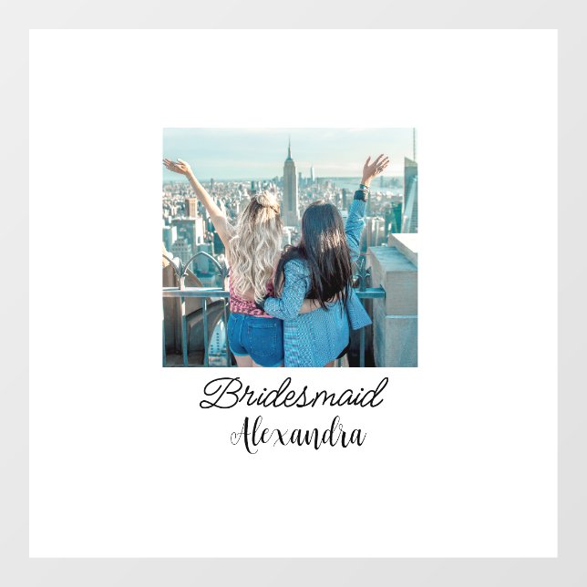 simple minimal add your name photo bridesmaid name (Sheet)