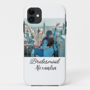 simple minimal add your name photo bridesmaid name Case-Mate iPhone case