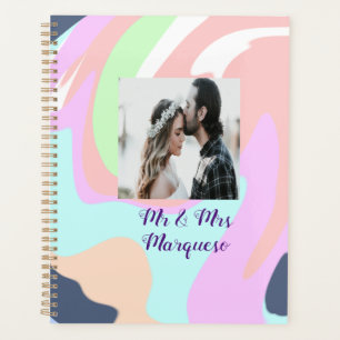 simple minimal add your name photo pastel paint ef planner