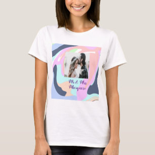 simple minimal add your name photo pastel paint ef T-Shirt