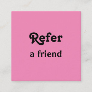 simple minimal add your name store salon referral card