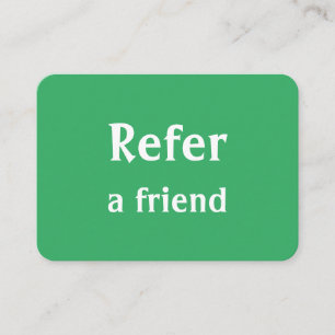 simple minimal add your name store salon referral card