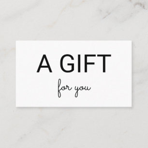 simple minimal add your name text address logo discount card