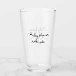 simple minimal add your name text baby shower thro glass<br><div class="desc">design</div>