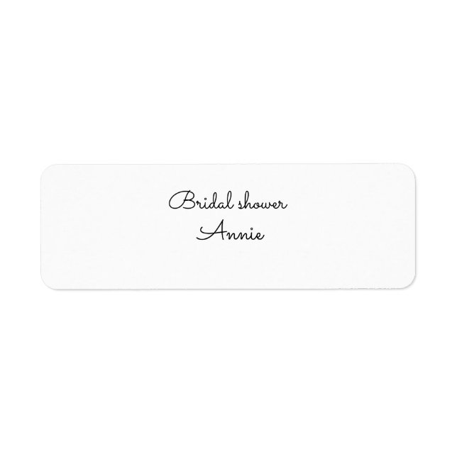 simple minimal add your name text bridal shower  t (Front)