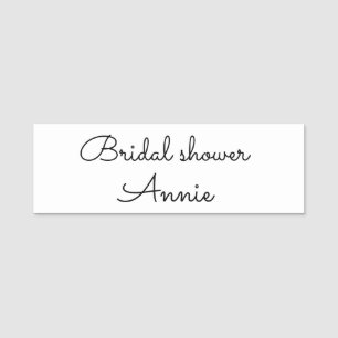 simple minimal add your name text bridal shower  t tag
