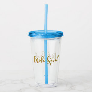 simple minimal add your name text bridesmaid gift acrylic tumbler