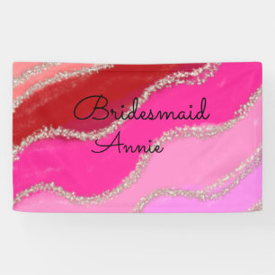 simple minimal add your name text bridesmaid gift banner