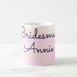 simple minimal add your name text bridesmaid gift coffee mug