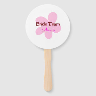 simple minimal add your name text bridesmaid gift hand fan