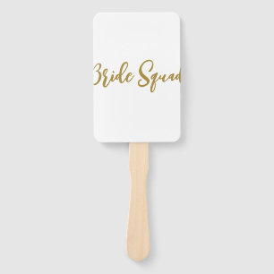 simple minimal add your name text bridesmaid gift hand fan
