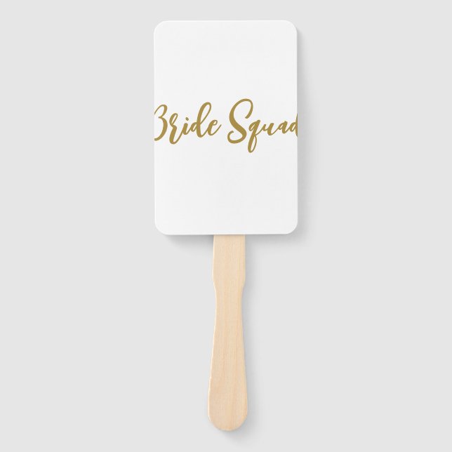 simple minimal add your name text bridesmaid gift  hand fan (Front)