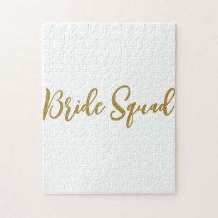 simple minimal add your name text bridesmaid gift  jigsaw puzzle