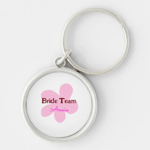 simple minimal add your name text bridesmaid gift key ring