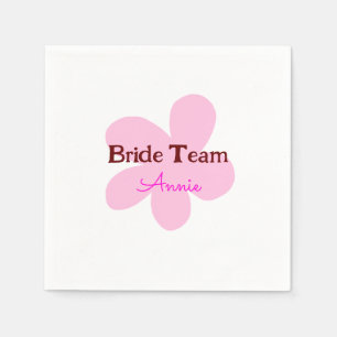 simple minimal add your name text bridesmaid gift napkin