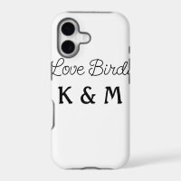 simple minimal add your name text love birds text