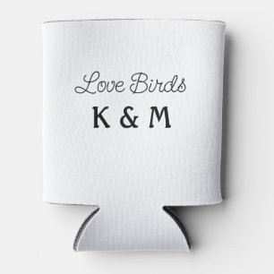 simple minimal add your name text love birds text can cooler