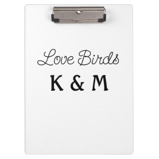simple minimal add your name text love birds text clipboard
